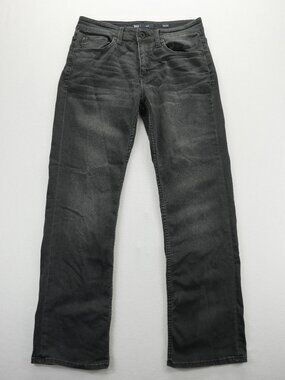 BKE Jake Jeans Mens 30x32 Black Straight Stretch Dark Wash‎ Denim Preppy